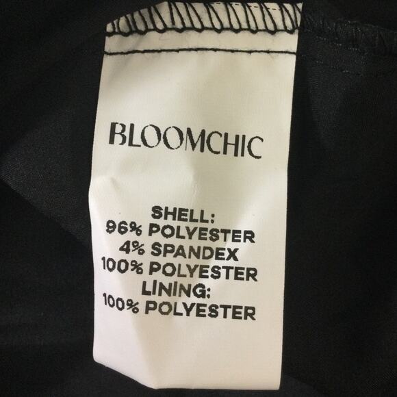 BLOOMCHIC 14-16 1X Plus Black Polka Dot Textured Mesh Shirred midi Dress NWT B31 - Picture 10 of 10